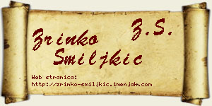 Zrinko Smiljkić vizit kartica